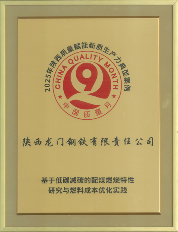 質量賦能新質生產力！龍鋼公司再獲省級殊榮